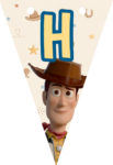 Banderin letra H Woody Toy Story imprimible gratis Banderin letra H Woody Toy Story imprimible gratis