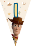 Banderin letra I Woody Toy Story imprimible gratis Banderin letra I Woody Toy Story imprimible gratis