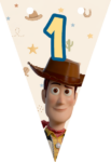 Banderin número 1 Woody Toy Story imprimible gratis Banderin número 1 Woody Toy Story imprimible gratis