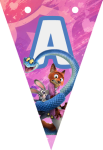 Banderin letra A Zootopia imprimible gratis Banderin letra A Zootopia imprimible gratis
