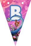 Banderin letra B Zootopia imprimible gratis Banderin letra B Zootopia imprimible gratis