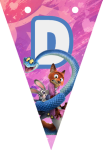 Banderin letra D Zootopia imprimible gratis Banderin letra D Zootopia imprimible gratis