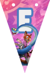 Banderin letra E Zootopia imprimible gratis Banderin letra E Zootopia imprimible gratis