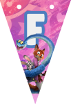 Banderin letra F Zootopia imprimible gratis Banderin letra F Zootopia imprimible gratis