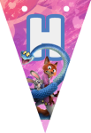 Banderin letra H Zootopia imprimible gratis Banderin letra H Zootopia imprimible gratis