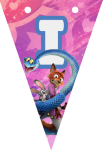 Banderin letra I Zootopia imprimible gratis Banderin letra I Zootopia imprimible gratis