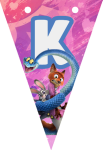 Banderin letra K Zootopia imprimible gratis Banderin letra K Zootopia imprimible gratis