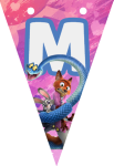 Banderin letra M Zootopia imprimible gratis Banderin letra M Zootopia imprimible gratis