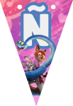 Banderin letra N Zootopia imprimible gratis Banderin letra N Zootopia imprimible gratis