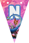 Banderin letra N Zootopia imprimible gratis Banderin letra N Zootopia imprimible gratis