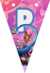 Banderin letra P Zootopia imprimible gratis Banderin letra P Zootopia imprimible gratis
