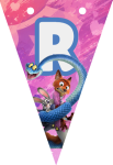 Banderin letra R Zootopia imprimible gratis Banderin letra R Zootopia imprimible gratis
