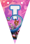Banderin letra T Zootopia imprimible gratis Banderin letra T Zootopia imprimible gratis