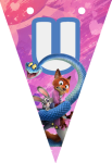 Banderin letra U Zootopia imprimible gratis Banderin letra U Zootopia imprimible gratis