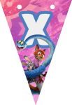 Banderin letra X Zootopia imprimible gratis Banderin letra X Zootopia imprimible gratis
