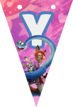 Banderin letra Y Zootopia imprimible gratis Banderin letra Y Zootopia imprimible gratis