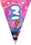 Banderin número 3 Zootopia imprimible gratis Banderin número 3 Zootopia imprimible gratis