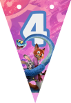 Banderin número 4 Zootopia imprimible gratis Banderin número 4 Zootopia imprimible gratis