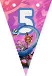 Banderin número 5 Zootopia imprimible gratis Banderin número 5 Zootopia imprimible gratis