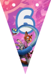 Banderin número 6 Zootopia imprimible gratis Banderin número 6 Zootopia imprimible gratis