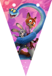 Banderines imprimibles gratis de Zootopia con abecedario completo para guirnaldas personalizadas