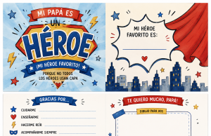 🏆 Tarjetas del Día del Padre para Imprimir Gratis — ¡Descargalas Ahora!