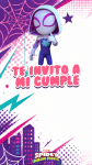 Invitación Virtual (para Celulares) Ghost Spider kit imprimible Invitación Virtual (para Celulares) Ghost Spider kit imprimible