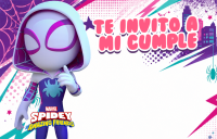 Tarjetita Invitación Ghost Spider kit imprimible Tarjetita Invitación Ghost Spider kit imprimible