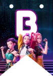 Banderin letra B Kpop Demon Hunters imprimible gratis Banderin letra B Kpop Demon Hunters imprimible gratis