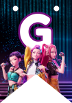 Banderin letra G Kpop Demon Hunters imprimible gratis Banderin letra G Kpop Demon Hunters imprimible gratis