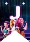 Banderin letra J Kpop Demon Hunters imprimible gratis Banderin letra J Kpop Demon Hunters imprimible gratis