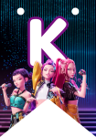Banderin letra K Kpop Demon Hunters imprimible gratis Banderin letra K Kpop Demon Hunters imprimible gratis