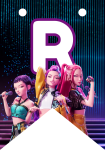 Banderin letra R Kpop Demon Hunters imprimible gratis Banderin letra R Kpop Demon Hunters imprimible gratis