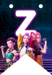 Banderin letra Z Kpop Demon Hunters imprimible gratis Banderin letra Z Kpop Demon Hunters imprimible gratis