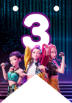 Banderin número 3 Kpop Demon Hunters imprimible gratis Banderin número 3 Kpop Demon Hunters imprimible gratis