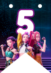 Banderin número 5 Kpop Demon Hunters imprimible gratis Banderin número 5 Kpop Demon Hunters imprimible gratis