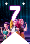 Banderin número 7 Kpop Demon Hunters imprimible gratis Banderin número 7 Kpop Demon Hunters imprimible gratis