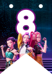 Banderin número 8 Kpop Demon Hunters imprimible gratis Banderin número 8 Kpop Demon Hunters imprimible gratis
