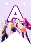 Banderin letra A Las Guerreras Kpop imprimible gratis Banderin letra A Las Guerreras Kpop imprimible gratis
