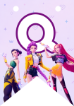Banderin letra Q Las Guerreras Kpop imprimible gratis Banderin letra Q Las Guerreras Kpop imprimible gratis