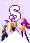 Banderin letra S Las Guerreras Kpop imprimible gratis Banderin letra S Las Guerreras Kpop imprimible gratis