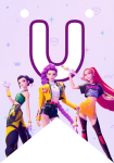 Banderin letra U Las Guerreras Kpop imprimible gratis Banderin letra U Las Guerreras Kpop imprimible gratis