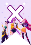 Banderin letra X Las Guerreras Kpop imprimible gratis Banderin letra X Las Guerreras Kpop imprimible gratis