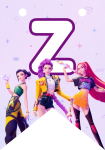 Banderin letra Z Las Guerreras Kpop imprimible gratis Banderin letra Z Las Guerreras Kpop imprimible gratis
