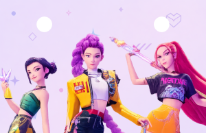 Banderines Imprimibles Gratis Las Guerreras Kpop para Cumpleaños