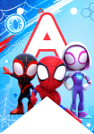 Banderin letra A Banderines Spidey and his Amazing Friends imprimible gratis