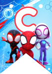 Banderin letra C Banderines Spidey and his Amazing Friends imprimible gratis