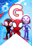 Banderin letra G Banderines Spidey and his Amazing Friends imprimible gratis