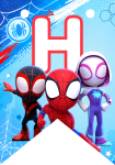 Banderin letra H Banderines Spidey and his Amazing Friends imprimible gratis