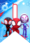 Banderin letra I Banderines Spidey and his Amazing Friends imprimible gratis